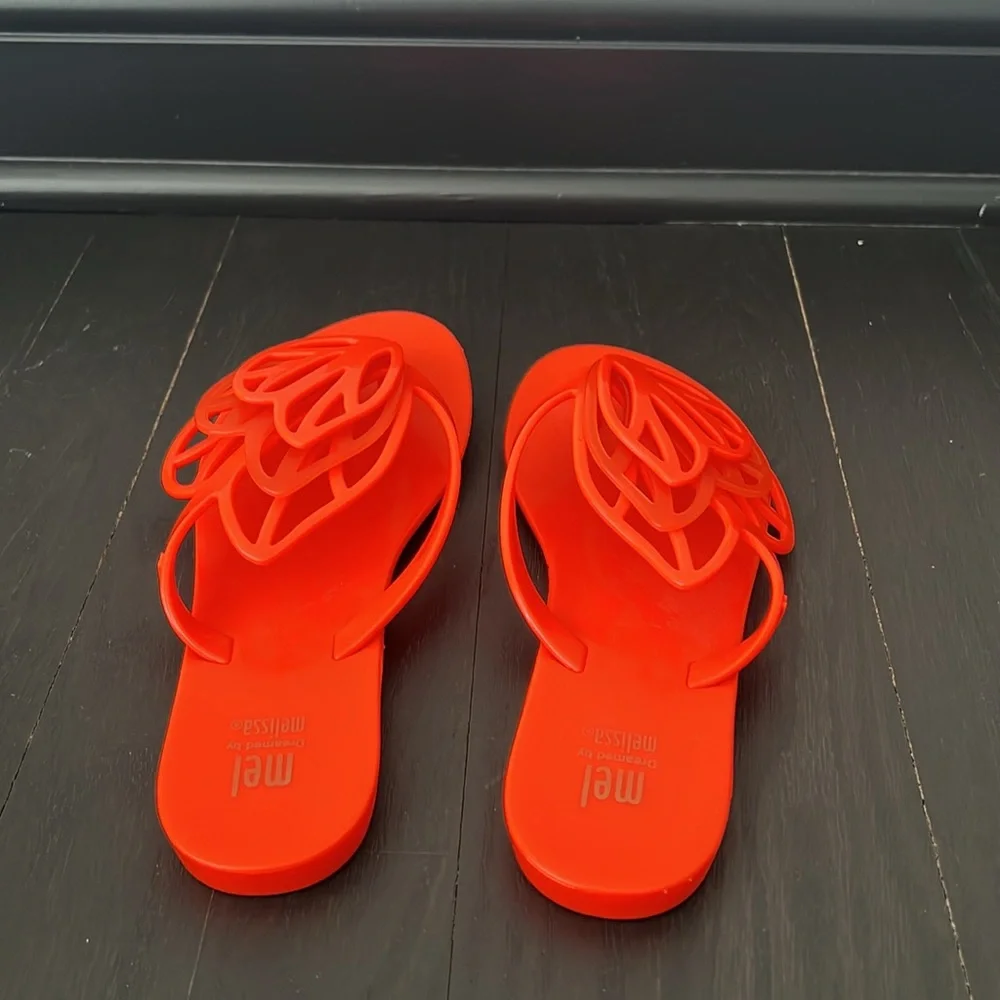 NWT Mini Melissa Harmonic flip flop new fly sandal size 3 - Picture 5 of 12